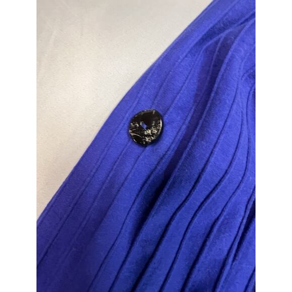 Soft Surroundings Blue Ribbed Cotton Tunic Top Size M - Picture 4 of 9